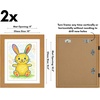 image:imageAmericanflat 85x11 Changeable Kids Art Frame 2Pack  Silver  Holds 100 art pieces magnetic front door builtin keyholes for wall display stores finished artworkDark Oak