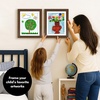 image:imageAmericanflat 85x11 Changeable Kids Art Frame 2Pack  Silver  Holds 100 art pieces magnetic front door builtin keyholes for wall display stores finished artworkWalnut