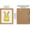 image:imageAmericanflat 85x11 Changeable Kids Art Frame 2Pack  Silver  Holds 100 art pieces magnetic front door builtin keyholes for wall display stores finished artworkDark Oak
