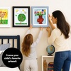 image:imageAmericanflat 85x11 Changeable Kids Art Frame 2Pack  Silver  Holds 100 art pieces magnetic front door builtin keyholes for wall display stores finished artworkBaby Blue