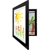 image:imageAmericanflat 85x11 Changeable Kids Art Frame 2Pack  Silver  Holds 100 art pieces magnetic front door builtin keyholes for wall display stores finished artworkBlack
