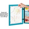 image:imageAmericanflat 85x11 Changeable Kids Art Frame 2Pack  Silver  Holds 100 art pieces magnetic front door builtin keyholes for wall display stores finished artworkAquamarine