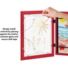 image:imageAmericanflat 85x11 Changeable Kids Art Frame 2Pack  Silver  Holds 100 art pieces magnetic front door builtin keyholes for wall display stores finished artworkApple Red