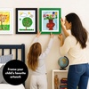 image:imageAmericanflat 85x11 Changeable Kids Art Frame 2Pack  Silver  Holds 100 art pieces magnetic front door builtin keyholes for wall display stores finished artworkShamrock Green