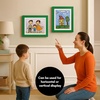 image:imageAmericanflat 85x11 Changeable Kids Art Frame 2Pack  Silver  Holds 100 art pieces magnetic front door builtin keyholes for wall display stores finished artworkShamrock Green