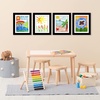 image:imageAmericanflat 85x11 Changeable Kids Art Frame 2Pack  Silver  Holds 100 art pieces magnetic front door builtin keyholes for wall display stores finished artworkBlack