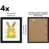 image:imageAmericanflat 85x11 Changeable Kids Art Frame 2Pack  Silver  Holds 100 art pieces magnetic front door builtin keyholes for wall display stores finished artworkBlack