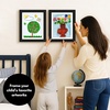 image:imageAmericanflat 85x11 Changeable Kids Art Frame 2Pack  Silver  Holds 100 art pieces magnetic front door builtin keyholes for wall display stores finished artworkBlack