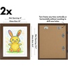 image:imageAmericanflat 85x11 Changeable Kids Art Frame 2Pack  Silver  Holds 100 art pieces magnetic front door builtin keyholes for wall display stores finished artworkWalnut