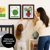 image:imageAmericanflat 85x11 Changeable Kids Art Frame 2Pack  Silver  Holds 100 art pieces magnetic front door builtin keyholes for wall display stores finished artworkMahogany