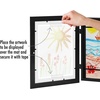 image:imageAmericanflat 85x11 Changeable Kids Art Frame 2Pack  Silver  Holds 100 art pieces magnetic front door builtin keyholes for wall display stores finished artworkBlack