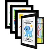 image:imageAmericanflat 85x11 Changeable Kids Art Frame 2Pack  Silver  Holds 100 art pieces magnetic front door builtin keyholes for wall display stores finished artworkBlack