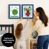 image:imageAmericanflat 85x11 Changeable Kids Art Frame 2Pack  Silver  Holds 100 art pieces magnetic front door builtin keyholes for wall display stores finished artworkBlue