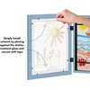 image:imageAmericanflat 85x11 Changeable Kids Art Frame 2Pack  Silver  Holds 100 art pieces magnetic front door builtin keyholes for wall display stores finished artworkBaby Blue