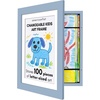 image:imageAmericanflat 85x11 Changeable Kids Art Frame 2Pack  Silver  Holds 100 art pieces magnetic front door builtin keyholes for wall display stores finished artworkBaby Blue