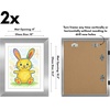 image:imageAmericanflat 85x11 Changeable Kids Art Frame 2Pack  Silver  Holds 100 art pieces magnetic front door builtin keyholes for wall display stores finished artworkSilver