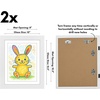 image:imageAmericanflat 85x11 Changeable Kids Art Frame 2Pack  Silver  Holds 100 art pieces magnetic front door builtin keyholes for wall display stores finished artworkWhite