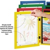 image:imageAmericanflat 85x11 Changeable Kids Art Frame 2Pack  Silver  Holds 100 art pieces magnetic front door builtin keyholes for wall display stores finished artworkPrimary Colors