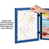 image:imageAmericanflat 85x11 Changeable Kids Art Frame 2Pack  Silver  Holds 100 art pieces magnetic front door builtin keyholes for wall display stores finished artworkBlue