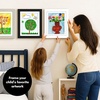 image:imageAmericanflat 85x11 Changeable Kids Art Frame 2Pack  Silver  Holds 100 art pieces magnetic front door builtin keyholes for wall display stores finished artworkWhite