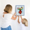 image:imageAmericanflat 85x11 Changeable Kids Art Frame 2Pack  Silver  Holds 100 art pieces magnetic front door builtin keyholes for wall display stores finished artworkBaby Blue