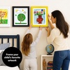 image:imageAmericanflat 85x11 Changeable Kids Art Frame 2Pack  Silver  Holds 100 art pieces magnetic front door builtin keyholes for wall display stores finished artworkSunshine Yellow