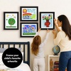 image:imageAmericanflat 85x11 Changeable Kids Art Frame 2Pack  Silver  Holds 100 art pieces magnetic front door builtin keyholes for wall display stores finished artworkBlack
