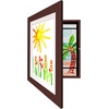 image:imageAmericanflat 85x11 Changeable Kids Art Frame 2Pack  Silver  Holds 100 art pieces magnetic front door builtin keyholes for wall display stores finished artworkMahogany