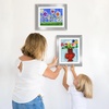 image:imageAmericanflat 85x11 Changeable Kids Art Frame 2Pack  Silver  Holds 100 art pieces magnetic front door builtin keyholes for wall display stores finished artworkSilver