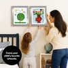 image:imageAmericanflat 85x11 Changeable Kids Art Frame 2Pack  Silver  Holds 100 art pieces magnetic front door builtin keyholes for wall display stores finished artworkSilver