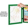 image:imageAmericanflat 85x11 Changeable Kids Art Frame 2Pack  Silver  Holds 100 art pieces magnetic front door builtin keyholes for wall display stores finished artworkShamrock Green
