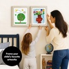 image:imageAmericanflat 85x11 Changeable Kids Art Frame 2Pack  Silver  Holds 100 art pieces magnetic front door builtin keyholes for wall display stores finished artworkLight Wood