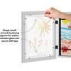 image:imageAmericanflat 85x11 Changeable Kids Art Frame 2Pack  Silver  Holds 100 art pieces magnetic front door builtin keyholes for wall display stores finished artworkGray