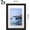 image:imageAmericanflat 8x10 Floating Picture Frame 2Pack  Engineered Wood  Black  Photo floats between crystalclear glass wall or tabletop display with included easel sawtooth hangers includedBlack