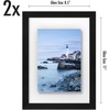 image:imageAmericanflat 8x10 Floating Picture Frame 2Pack  Engineered Wood  Black  Photo floats between crystalclear glass wall or tabletop display with included easel sawtooth hangers includedBlack