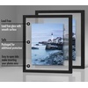 image:imageAmericanflat 8x10 Floating Picture Frame 2Pack  Engineered Wood  Black  Photo floats between crystalclear glass wall or tabletop display with included easel sawtooth hangers includedBlack