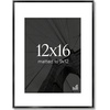 image:imageAmericanflat 8x10 Picture Frame  Matted to 5x7  Metal  Black  Shatterresistant glass wall or tabletop display with included easel secure turntab backing use with or without matBlack