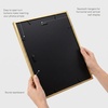 image:imageAmericanflat 8x10 Picture Frame  Matted to 5x7  Metal  Black  Shatterresistant glass wall or tabletop display with included easel secure turntab backing use with or without matGold