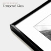image:imageAmericanflat 8x10 Picture Frame  Matted to 5x7  Metal  Black  Shatterresistant glass wall or tabletop display with included easel secure turntab backing use with or without matBlack