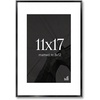image:imageAmericanflat 8x10 Picture Frame  Matted to 5x7  Metal  Black  Shatterresistant glass wall or tabletop display with included easel secure turntab backing use with or without matBlack
