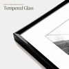 image:imageAmericanflat 8x10 Picture Frame  Matted to 5x7  Metal  Black  Shatterresistant glass wall or tabletop display with included easel secure turntab backing use with or without matBlack
