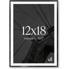 image:imageAmericanflat 8x10 Picture Frame  Matted to 5x7  Metal  Black  Shatterresistant glass wall or tabletop display with included easel secure turntab backing use with or without matBlack