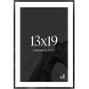 image:imageAmericanflat 8x10 Picture Frame  Matted to 5x7  Metal  Black  Shatterresistant glass wall or tabletop display with included easel secure turntab backing use with or without matBlack
