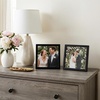 image:imageAmericanflat 8x12 Picture Frame with ShatterResistant Glass  Set of 2  Streamline Collection  Thin Border Photo Frame for Tabletop and Wall  Hanging Hardware and Easel Stand Included  Black  Shatterresistant glass wall or tabletop display with included easel sawtooth hangers included secure turntab backingBlack