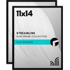 image:imageAmericanflat 8x12 Picture Frame with ShatterResistant Glass  Set of 2  Streamline Collection  Thin Border Photo Frame for Tabletop and Wall  Hanging Hardware and Easel Stand Included  Black  Shatterresistant glass wall or tabletop display with included easel sawtooth hangers included secure turntab backingBlack