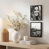 image:imageAmericanflat 8x12 Picture Frame with ShatterResistant Glass  Set of 2  Streamline Collection  Thin Border Photo Frame for Tabletop and Wall  Hanging Hardware and Easel Stand Included  Black  Shatterresistant glass wall or tabletop display with included easel sawtooth hangers included secure turntab backingBlack
