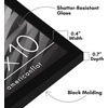 image:imageAmericanflat 8x12 Picture Frame with ShatterResistant Glass  Set of 2  Streamline Collection  Thin Border Photo Frame for Tabletop and Wall  Hanging Hardware and Easel Stand Included  Black  Shatterresistant glass wall or tabletop display with included easel sawtooth hangers included secure turntab backingBlack