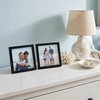 image:imageAmericanflat 8x12 Picture Frame with ShatterResistant Glass  Set of 2  Streamline Collection  Thin Border Photo Frame for Tabletop and Wall  Hanging Hardware and Easel Stand Included  Black  Shatterresistant glass wall or tabletop display with included easel sawtooth hangers included secure turntab backingBlack