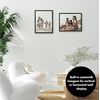 image:imageAmericanflat 8x12 Picture Frame with ShatterResistant Glass  Set of 2  Streamline Collection  Thin Border Photo Frame for Tabletop and Wall  Hanging Hardware and Easel Stand Included  Black  Shatterresistant glass wall or tabletop display with included easel sawtooth hangers included secure turntab backingBlack