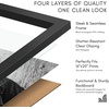 image:imageAmericanflat 8x12 Picture Frame with ShatterResistant Glass  Set of 2  Streamline Collection  Thin Border Photo Frame for Tabletop and Wall  Hanging Hardware and Easel Stand Included  Black  Shatterresistant glass wall or tabletop display with included easel sawtooth hangers included secure turntab backingBlack
